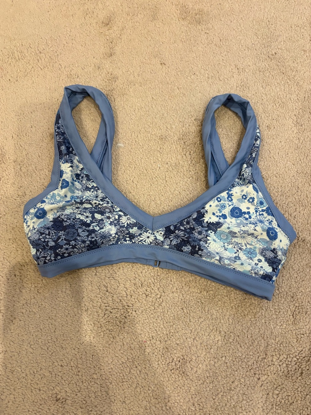 Light Blue Floral swimsuit top